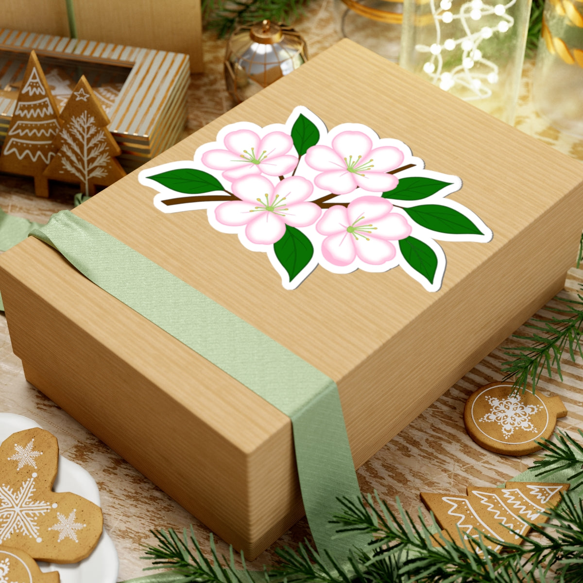 Apple Blooms Kiss-Cut Sticker