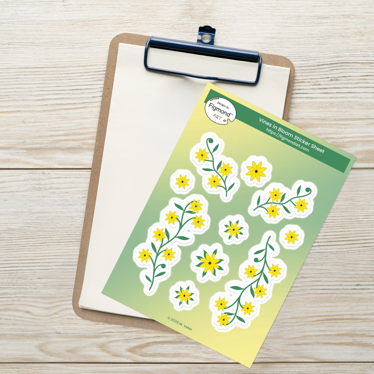 Vines in Bloom Sticker Sheet