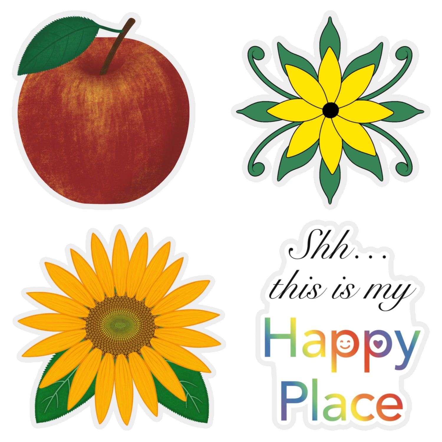 White Glossy Kiss Cut Stickers