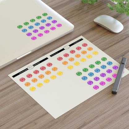 Color Swirl Labels Sticker Sheet, 1pc