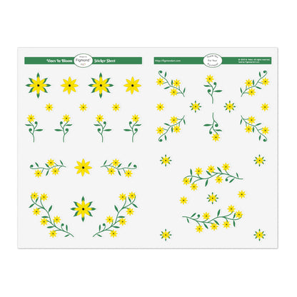 Vines in Bloom Sticker Sheet Bundle, 5pcs