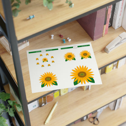 Sunflower Sticker Sheet, 1pc