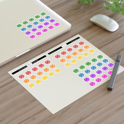 Color Swirl Labels Sticker Sheet, 1pc