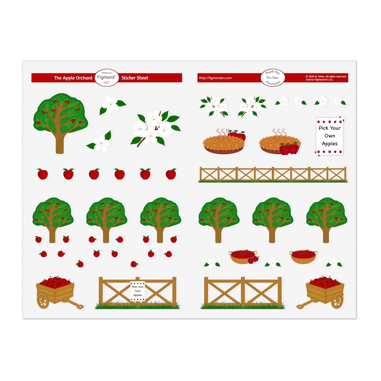 The Apple Orchard Sticker Sheet, 1pc