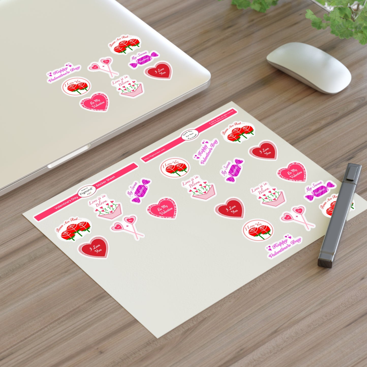 Valentine’s Day Sticker Sheet, 1pc