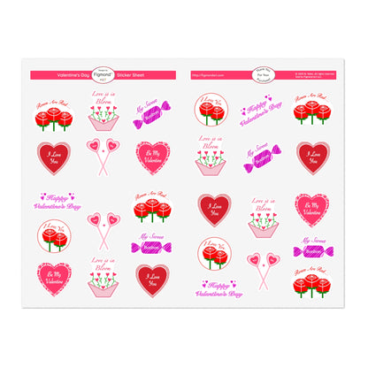 Valentine’s Day Sticker Sheet, 1pc