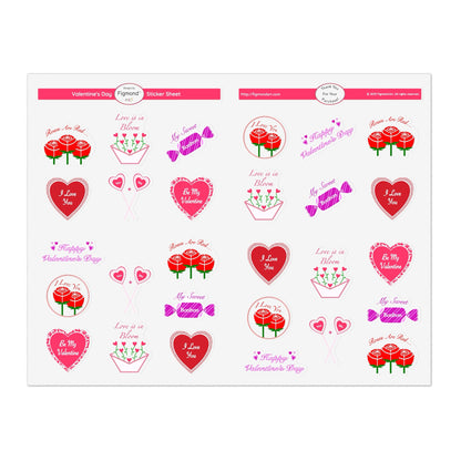 Valentine’s Day Sticker Sheet Bundle, 5pcs