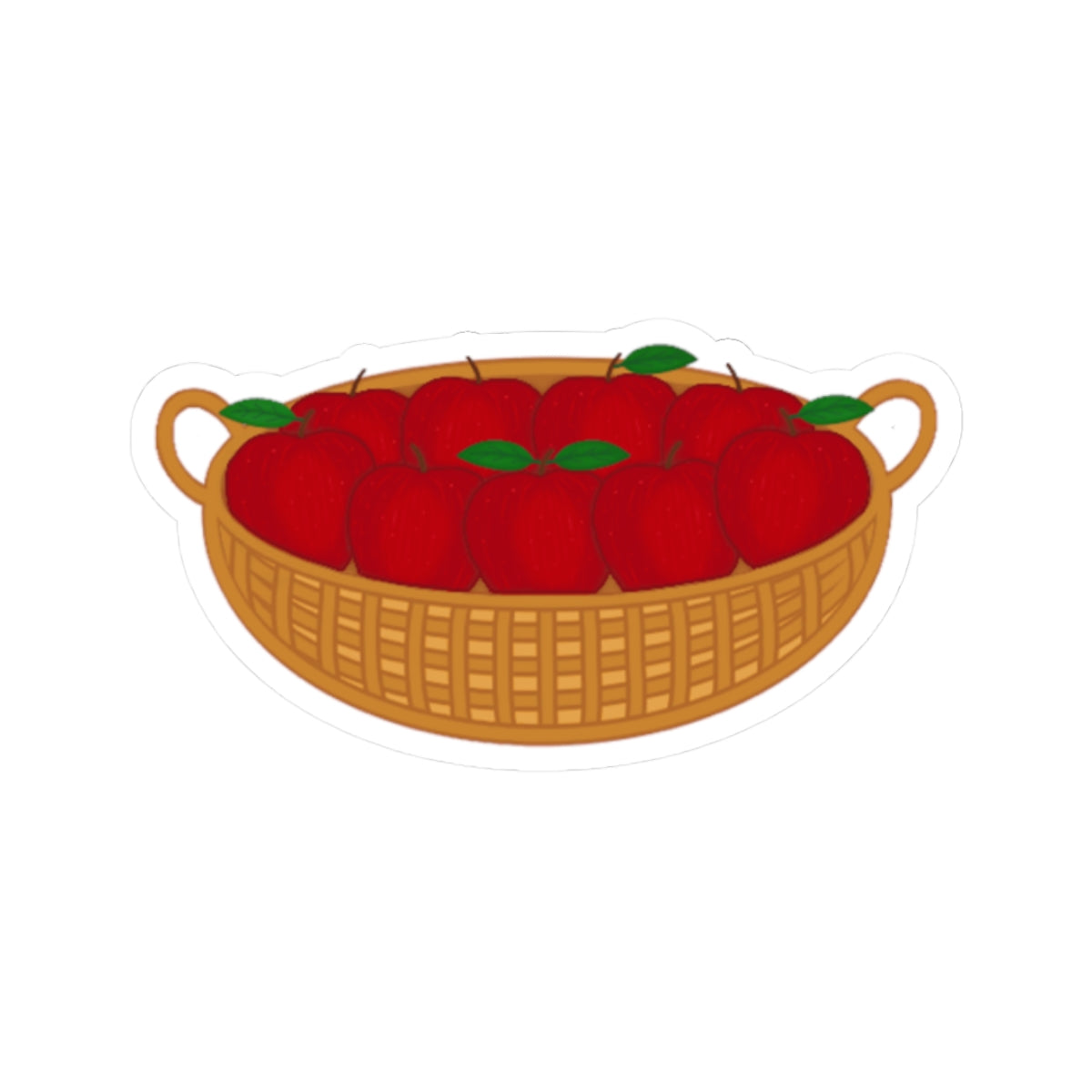 Basket of Apples Kiss-Cut Sticker