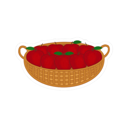 Basket of Apples Kiss-Cut Sticker