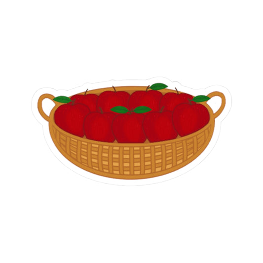 Basket of Apples Kiss-Cut Sticker