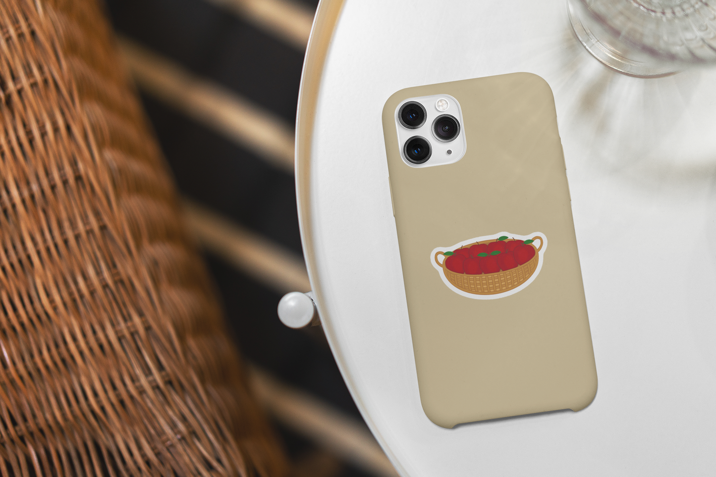 Basket of Apples Kiss-Cut Sticker