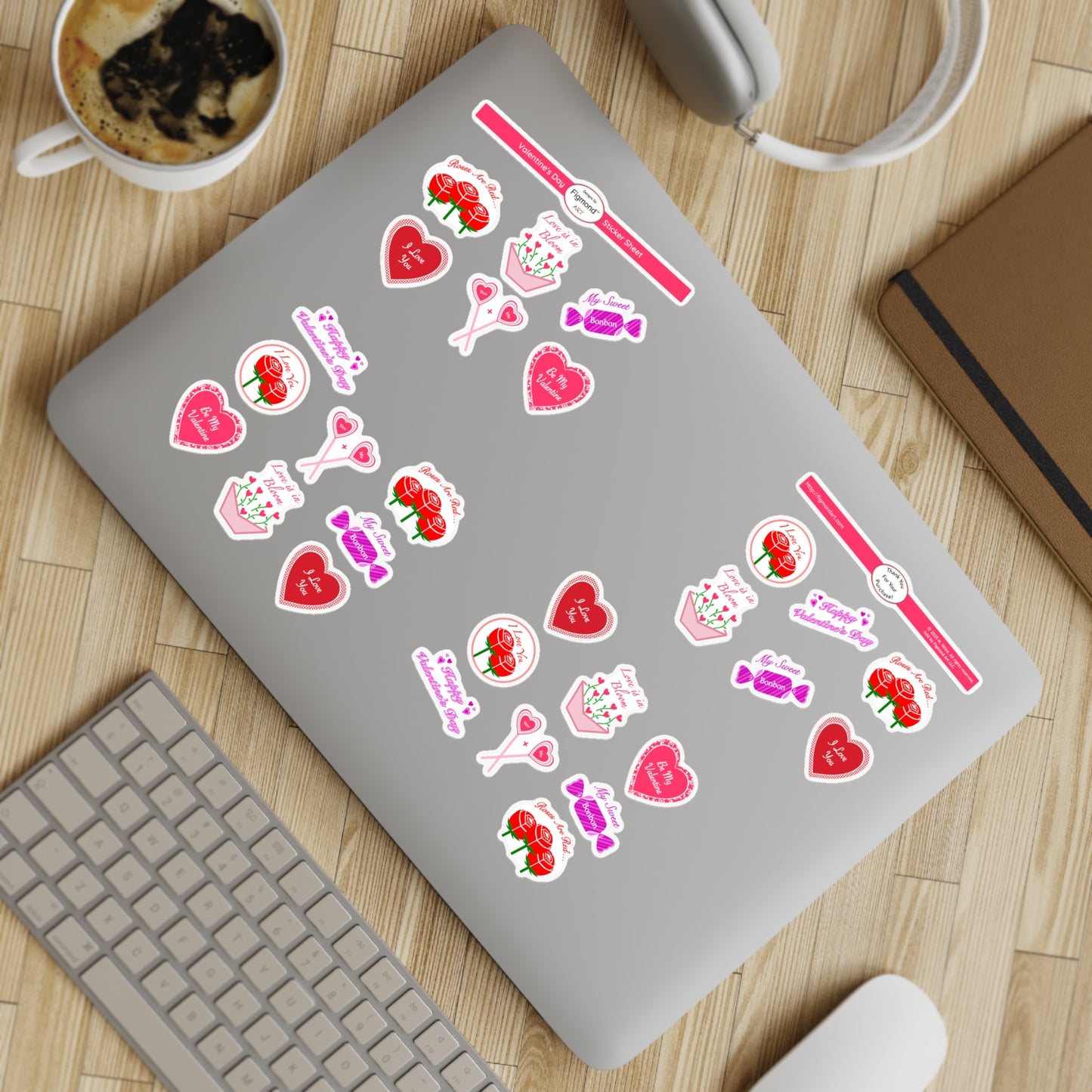 Valentine’s Day Sticker Sheet Bundle, 5pcs
