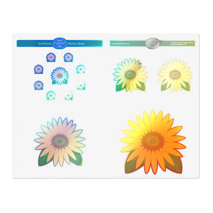 Sunflower Sticker Sheet, 1pc