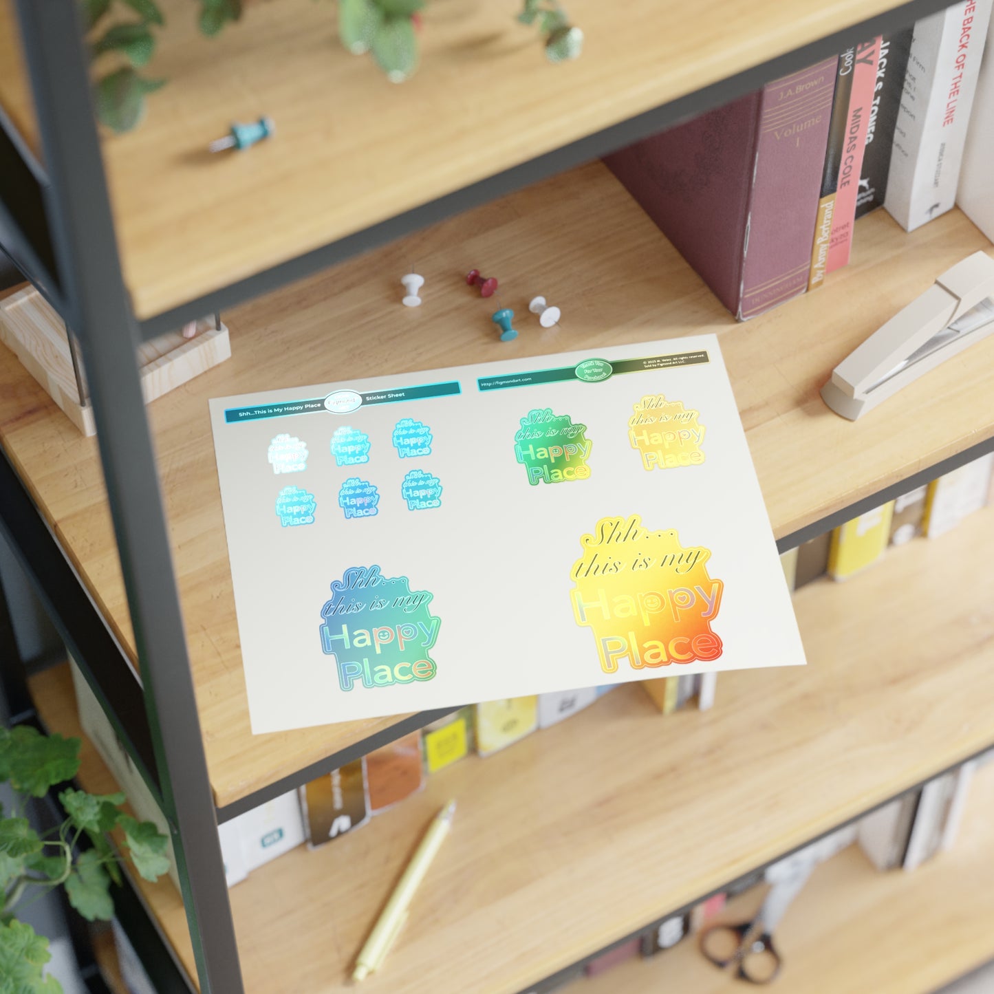 Shh… This is My Happy Place Sticker Sheet, 1pc