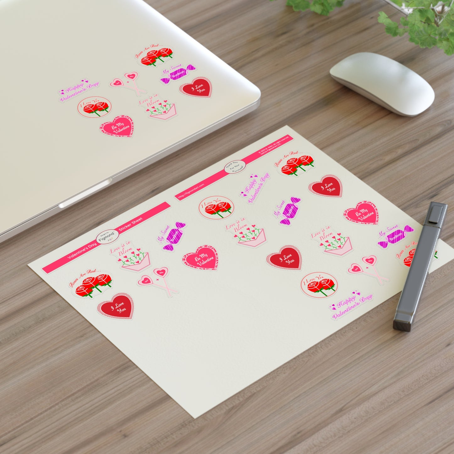 Valentine’s Day Sticker Sheet, 1pc