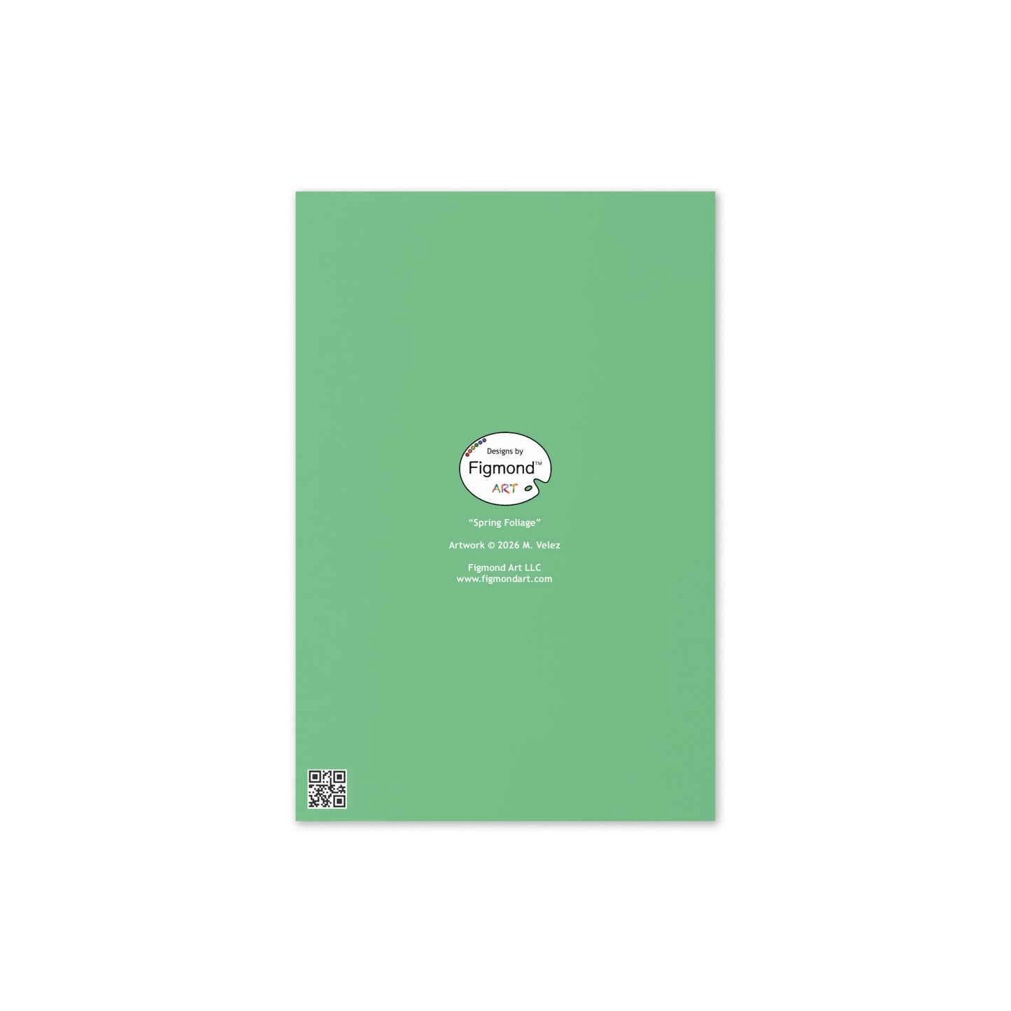 Spring Foliage Greeting Card, Blank, 4x6