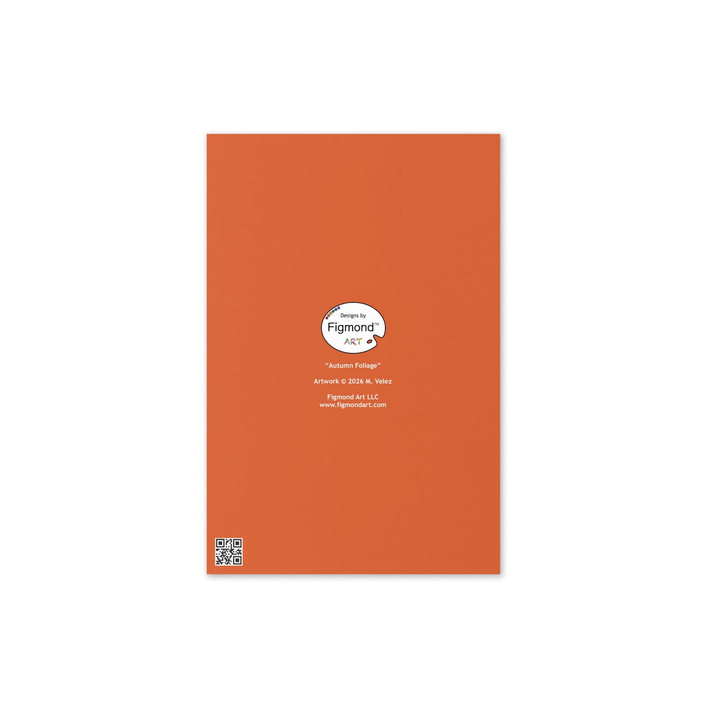 Autumn Foliage Greeting Card, Blank, 4x6