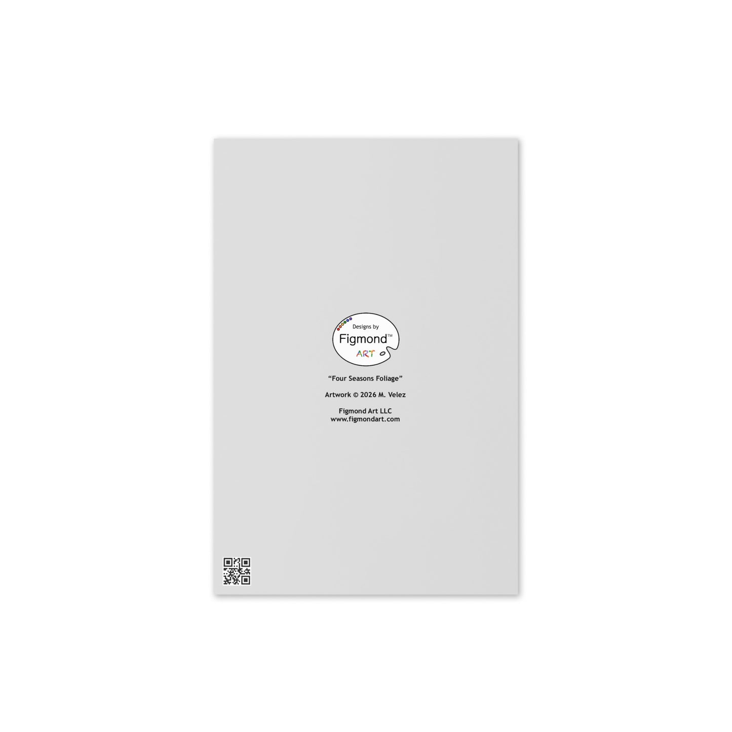 Four Seasons Foliage Greeting Card, Blank, 4x6