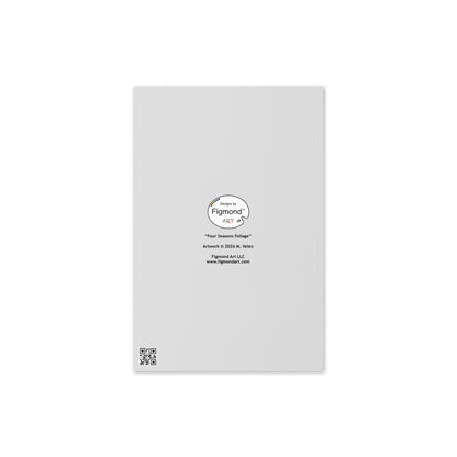 Four Seasons Foliage Greeting Card, Blank, 4x6