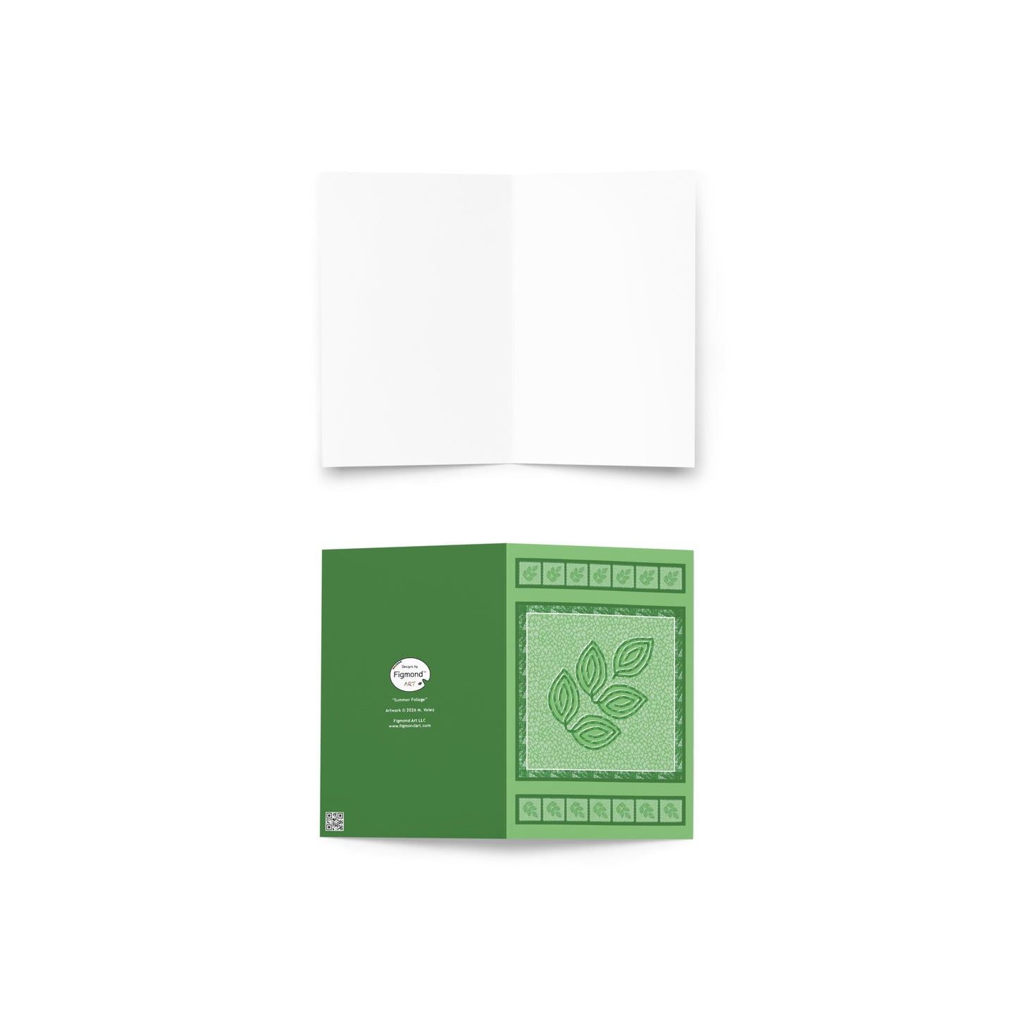 Summer Foliage Greeting Card, Blank, 4x6