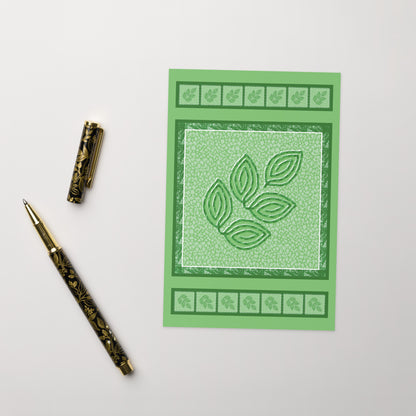 Summer Foliage Greeting Card, Blank, 4x6