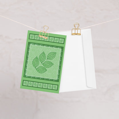 Summer Foliage Greeting Card, Blank, 4x6