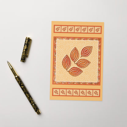 Autumn Foliage Greeting Card, Blank, 4x6