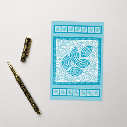 Winter Foliage Greeting Card, Blank Inside, 4x6