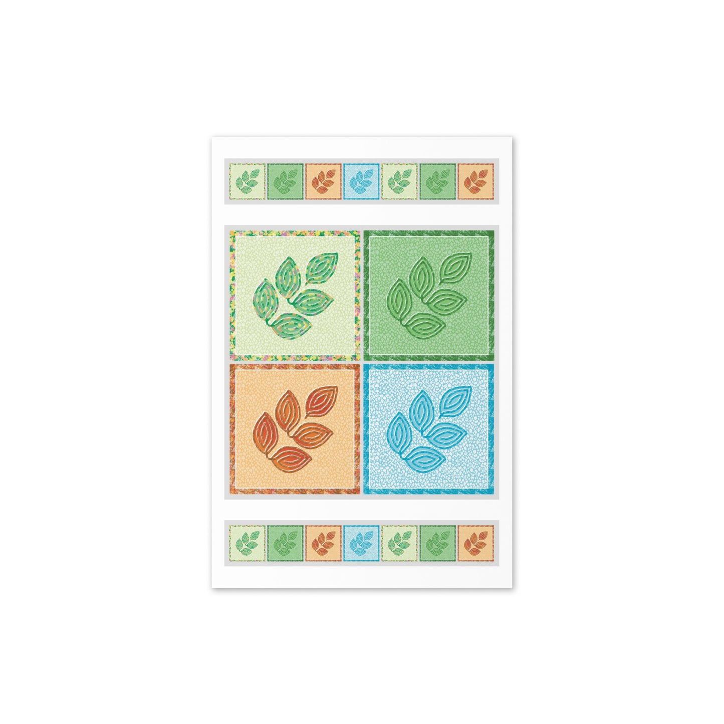 Four Seasons Foliage Greeting Card, Blank, 4x6