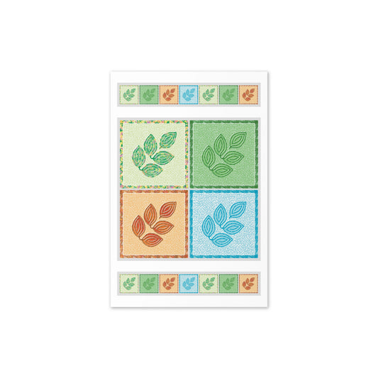 Four Seasons Foliage Greeting Card, Blank, 4x6