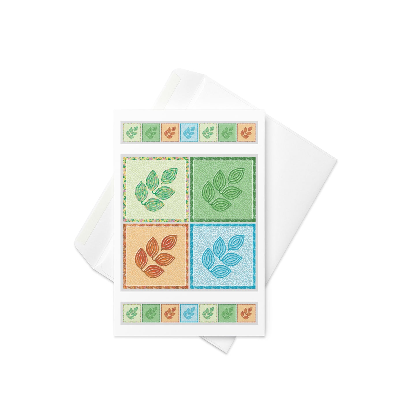 Four Seasons Foliage Greeting Card, Blank, 4x6
