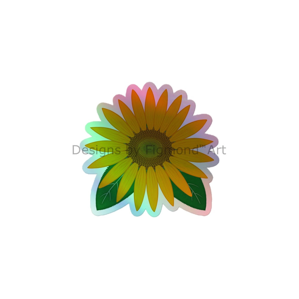 Sunflower Kiss-Cut Holographic Sticker