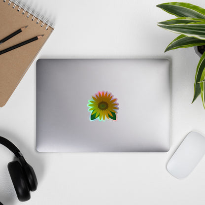 Sunflower Kiss-Cut Holographic Sticker