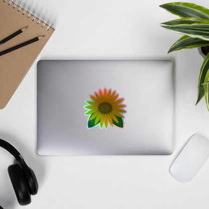 Sunflower Kiss-Cut Holographic Sticker
