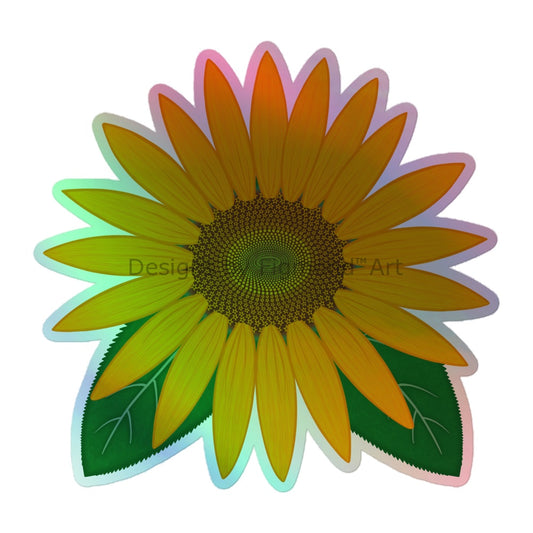 Sunflower Kiss-Cut Holographic Sticker