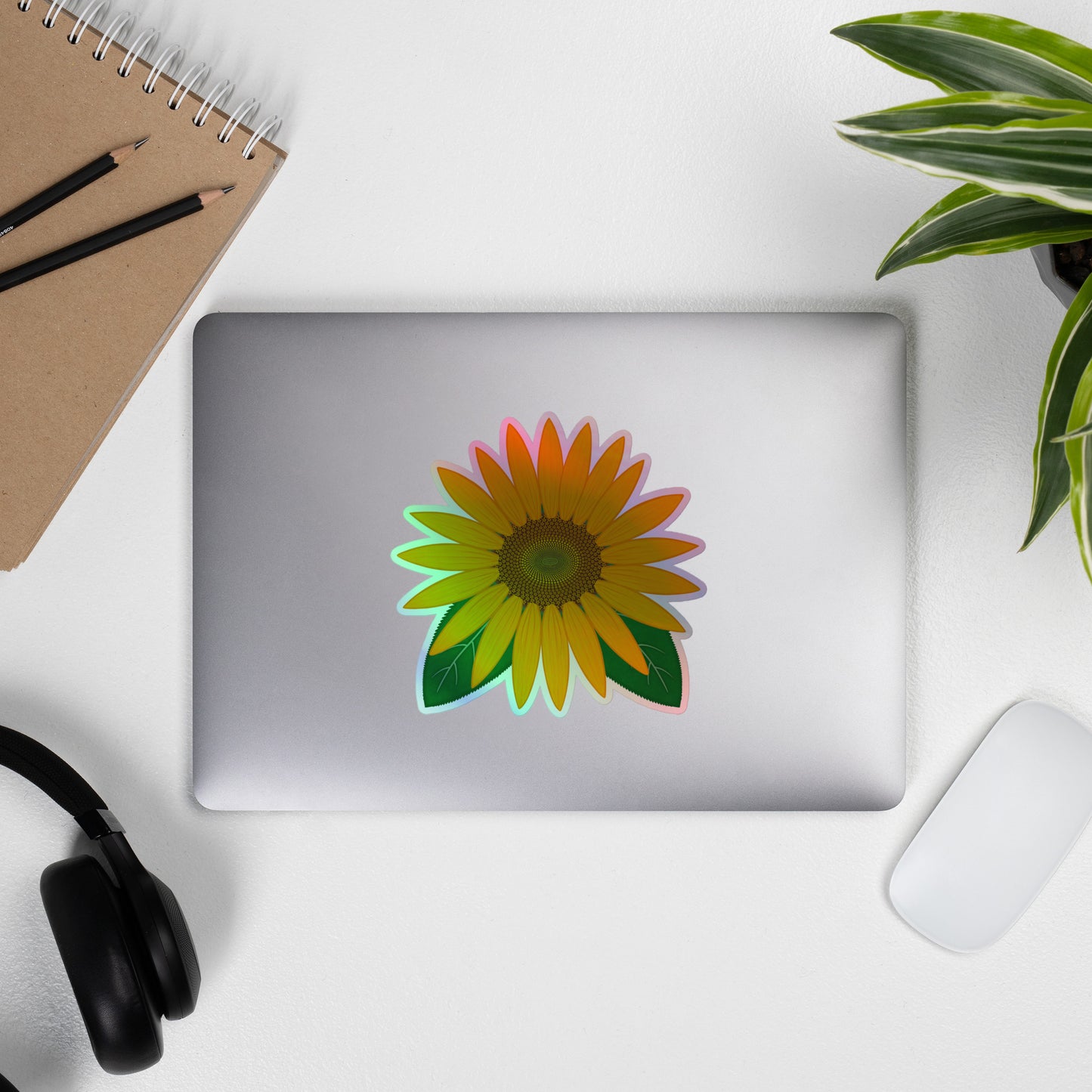 Sunflower Kiss-Cut Holographic Sticker