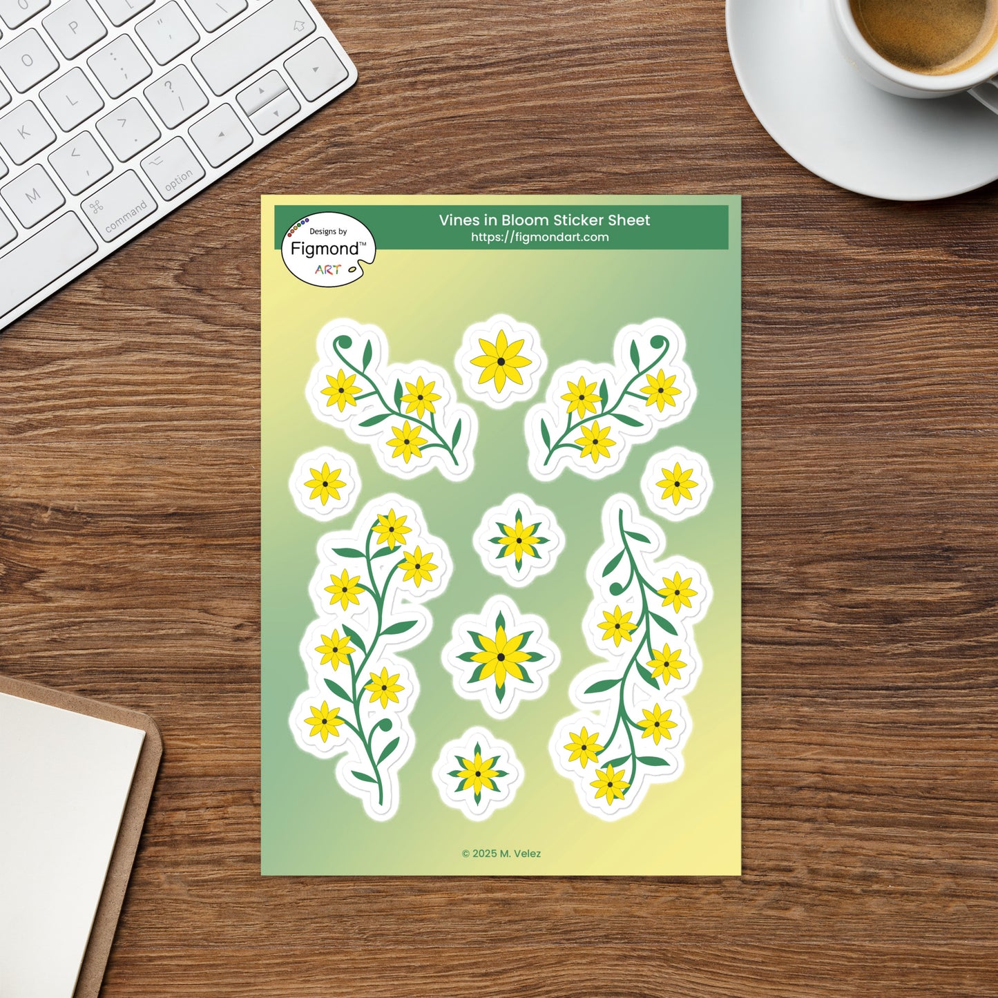Vines in Bloom Sticker Sheet