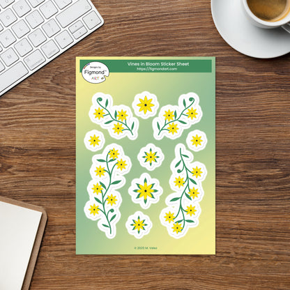 Vines in Bloom Sticker Sheet