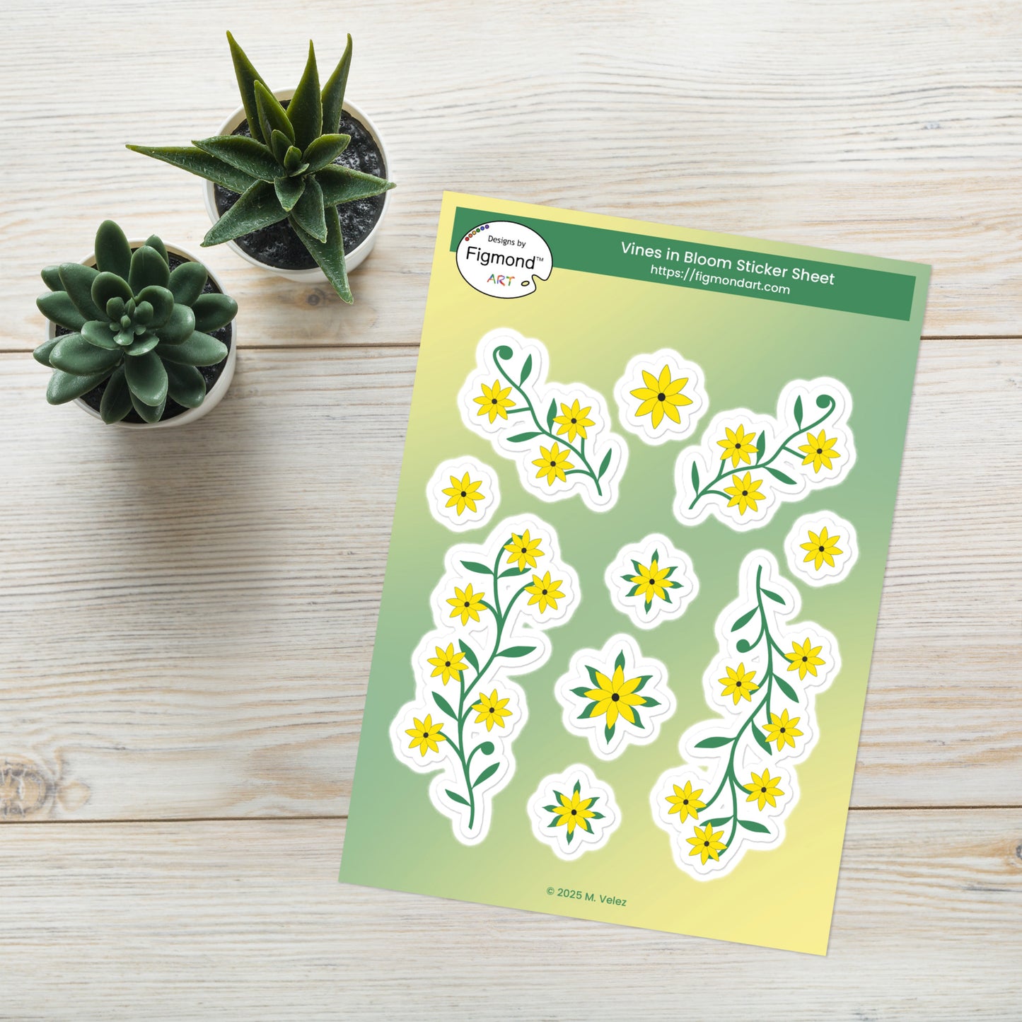 Vines in Bloom Sticker Sheet