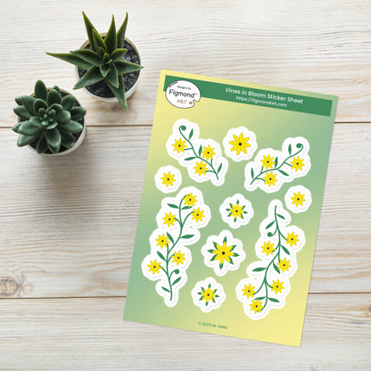 Vines in Bloom Sticker Sheet