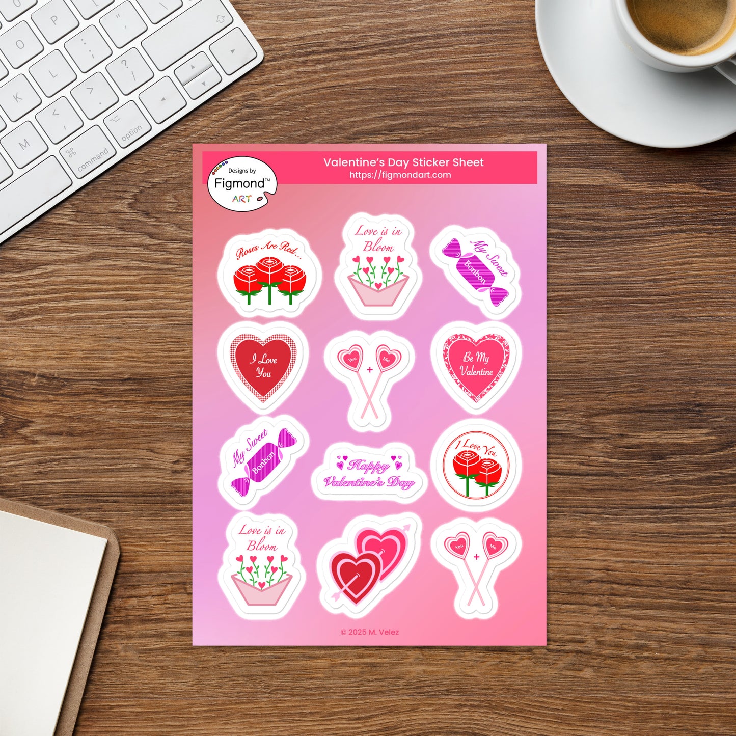 Valentine’s Day Sticker Sheet