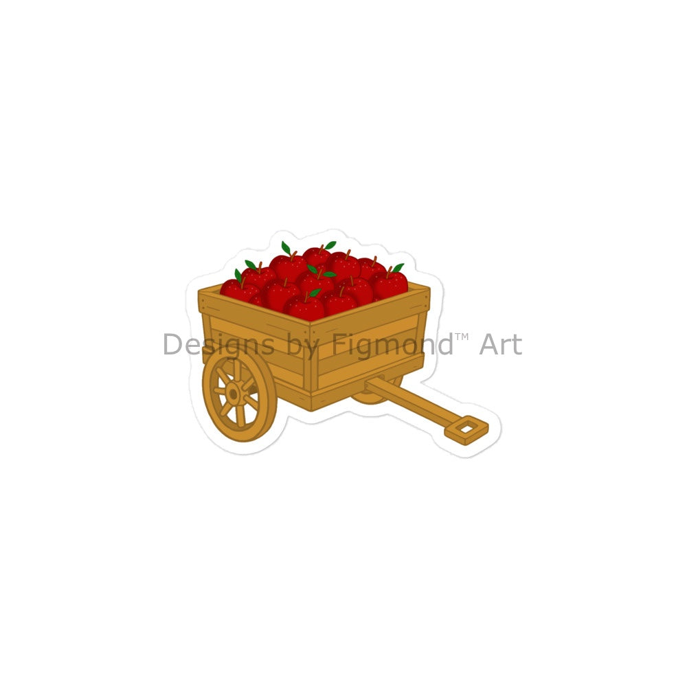 Apple Cart Kiss-Cut Sticker
