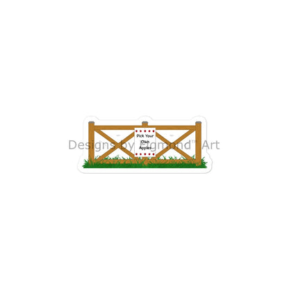 Wooden Fence With PYO Sign