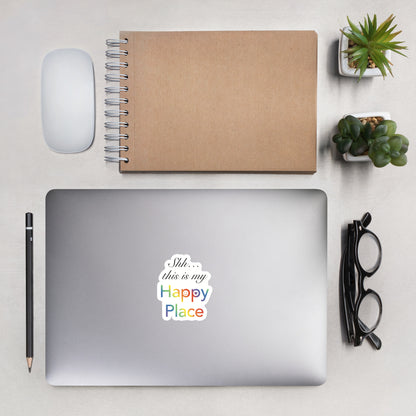 Shh… This Is My Happy Place Kiss-Cut Sticker