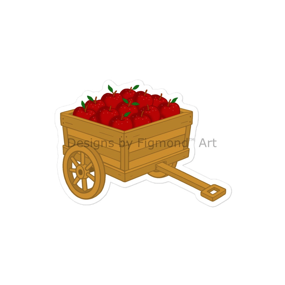 Apple Cart Kiss-Cut Sticker