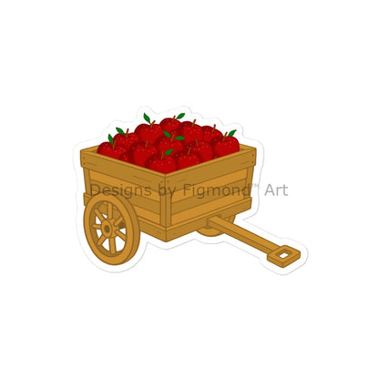 Apple Cart Kiss-Cut Sticker
