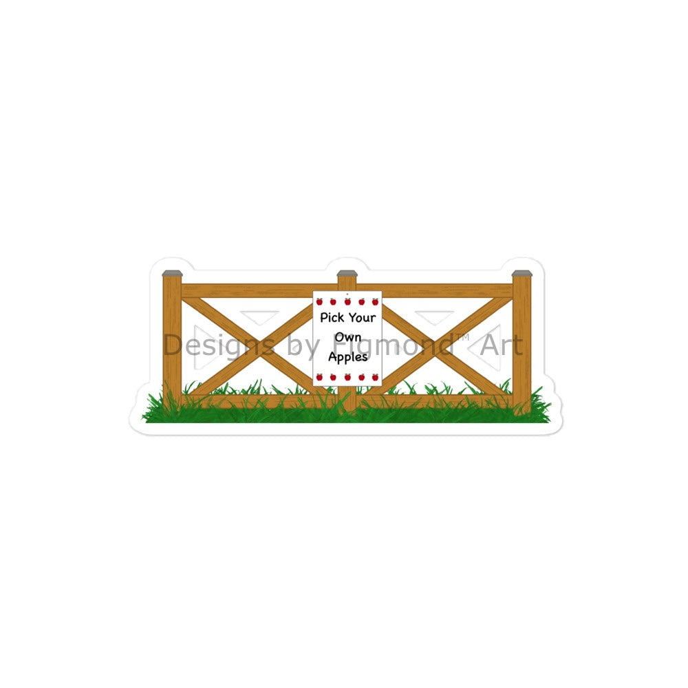 Wooden Fence With PYO Sign