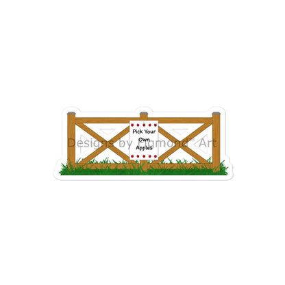 Wooden Fence With PYO Sign