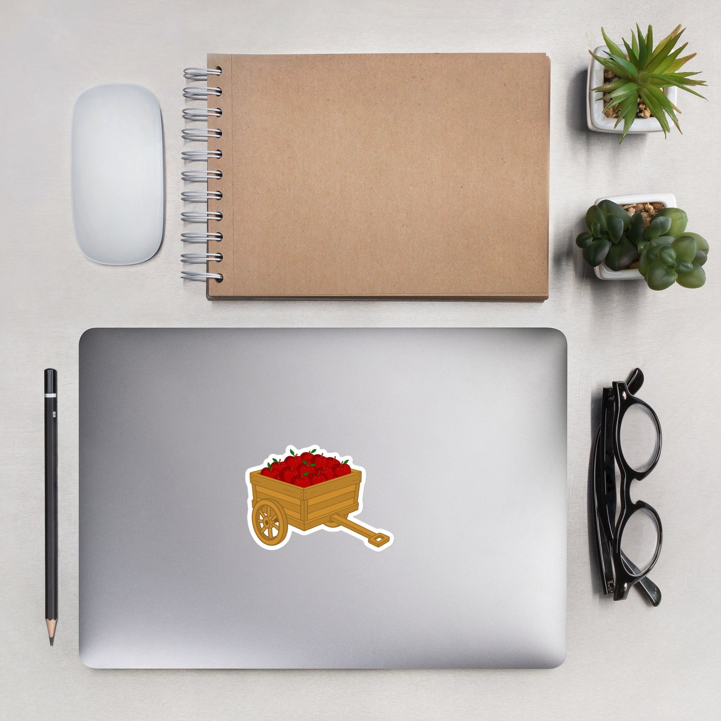 Apple Cart Kiss-Cut Sticker