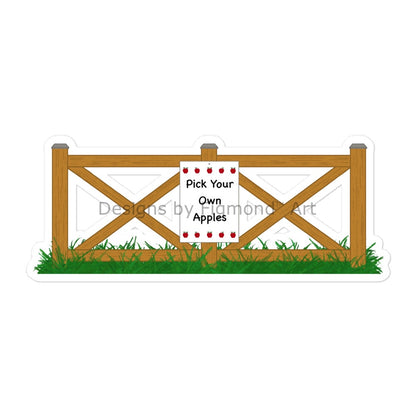 Wooden Fence With PYO Sign